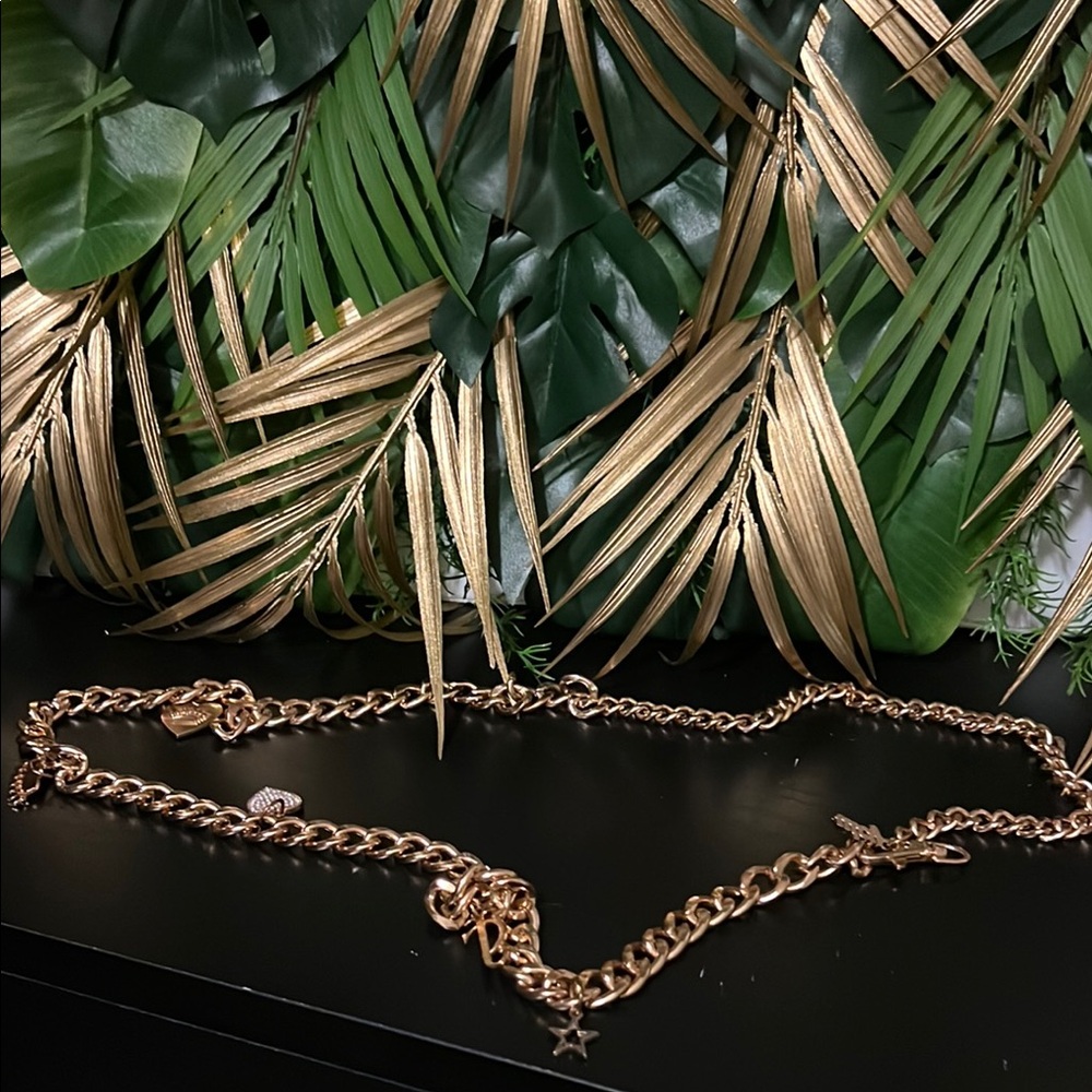 Juicy Couture: Gold Chain Belt with Charms